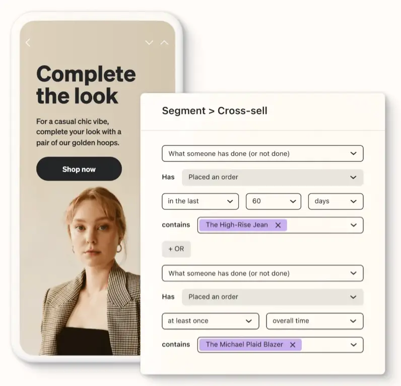 Klaviyo segmented emails