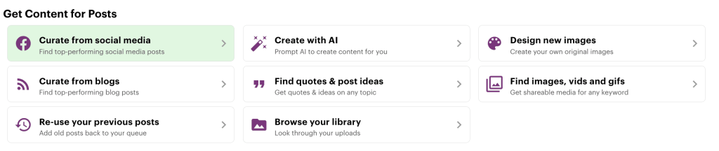 Post Planner's content discovery